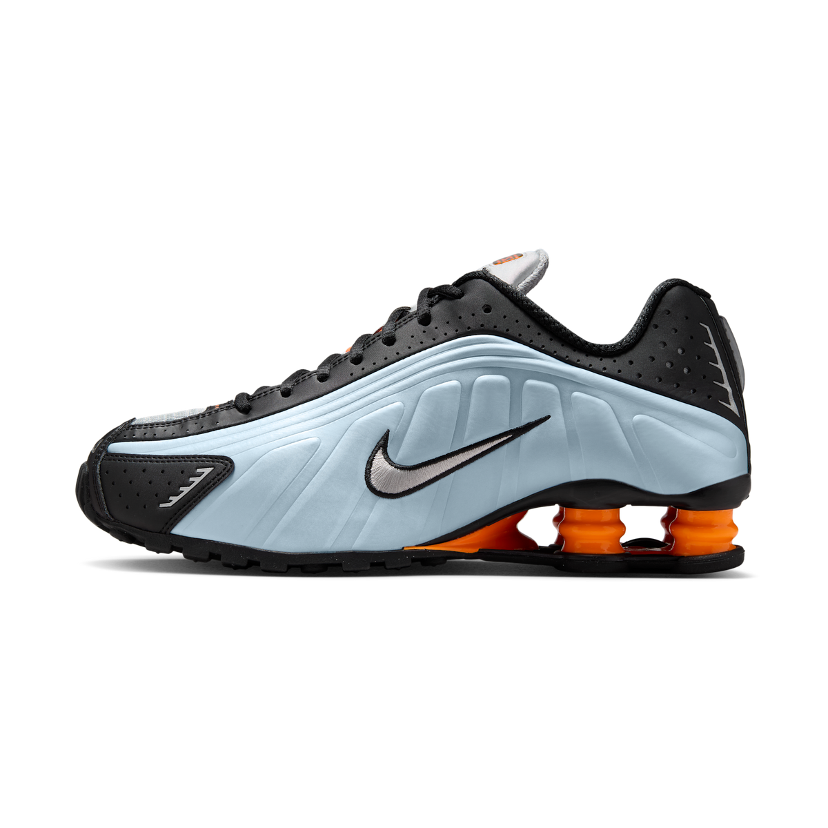 Nike Shox R4 Blue Tint Total Orange Black Metallic Silver (Women's) | AR3565-401