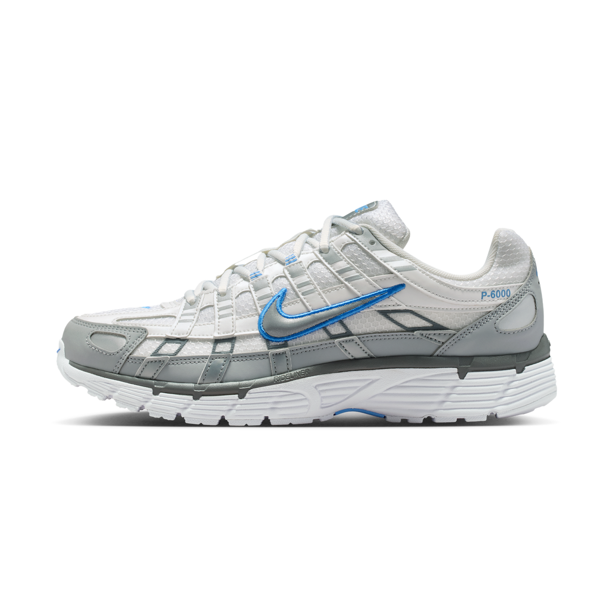 Nike P-6000 White Metallic Silver Blue