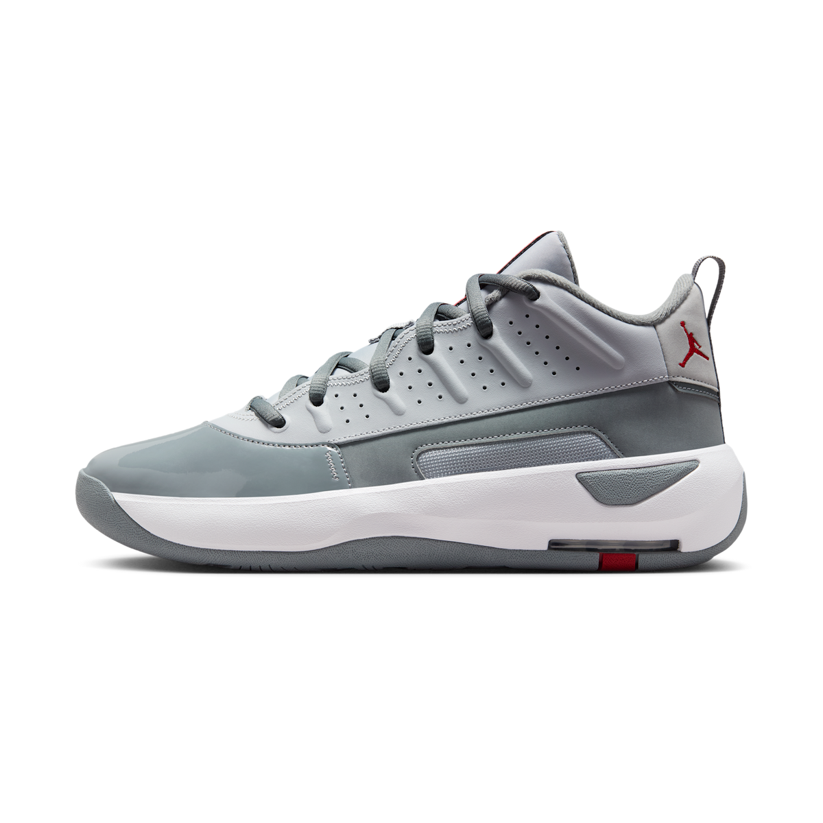 Jordan Max Aura 7 Wolf Grey Varsity Red