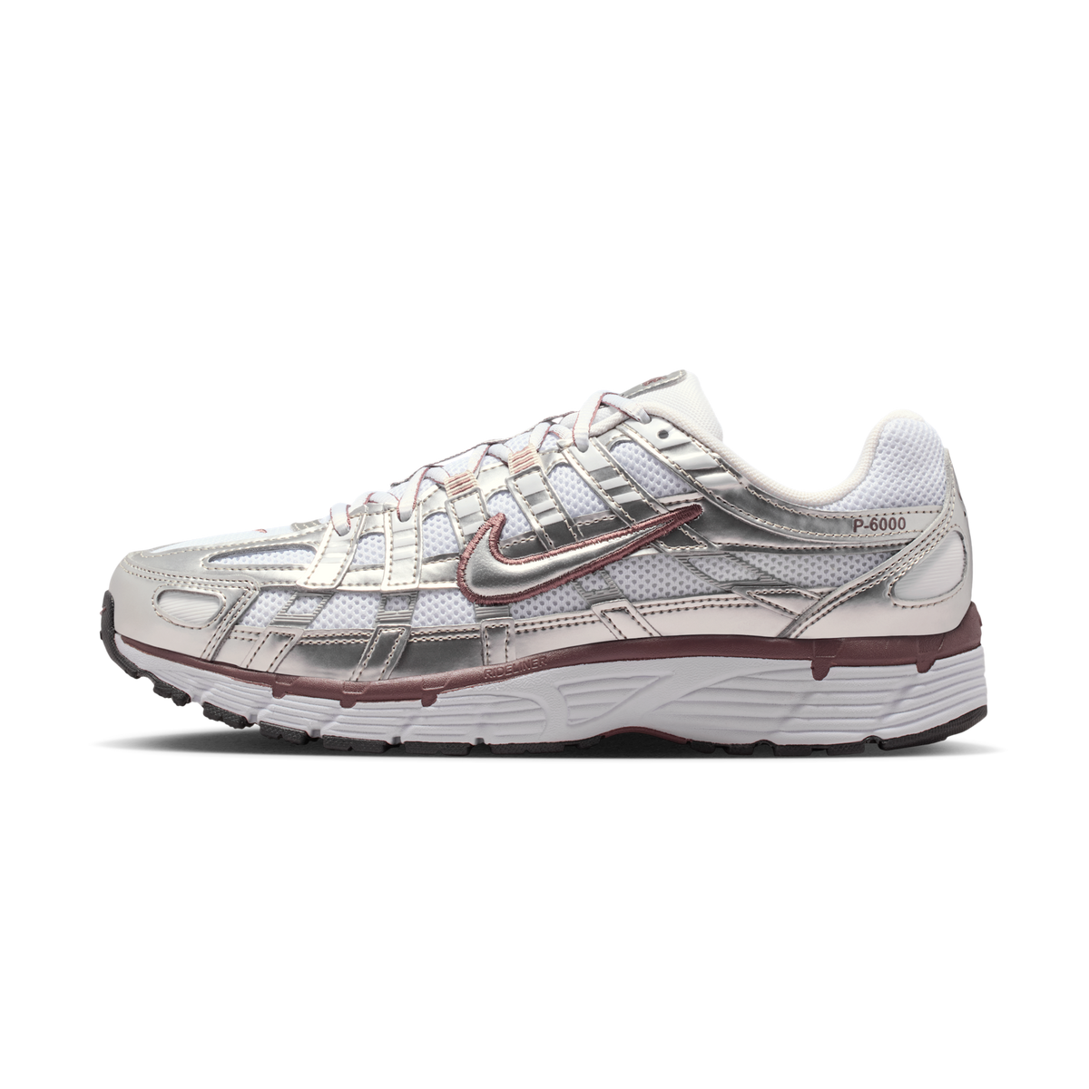 Nike P-6000 White Metallic Silver Tattoo (Women's)