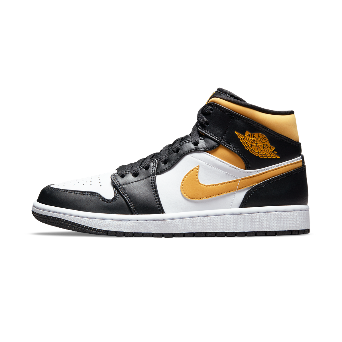 Jordan 1 Mid White Pollen Black