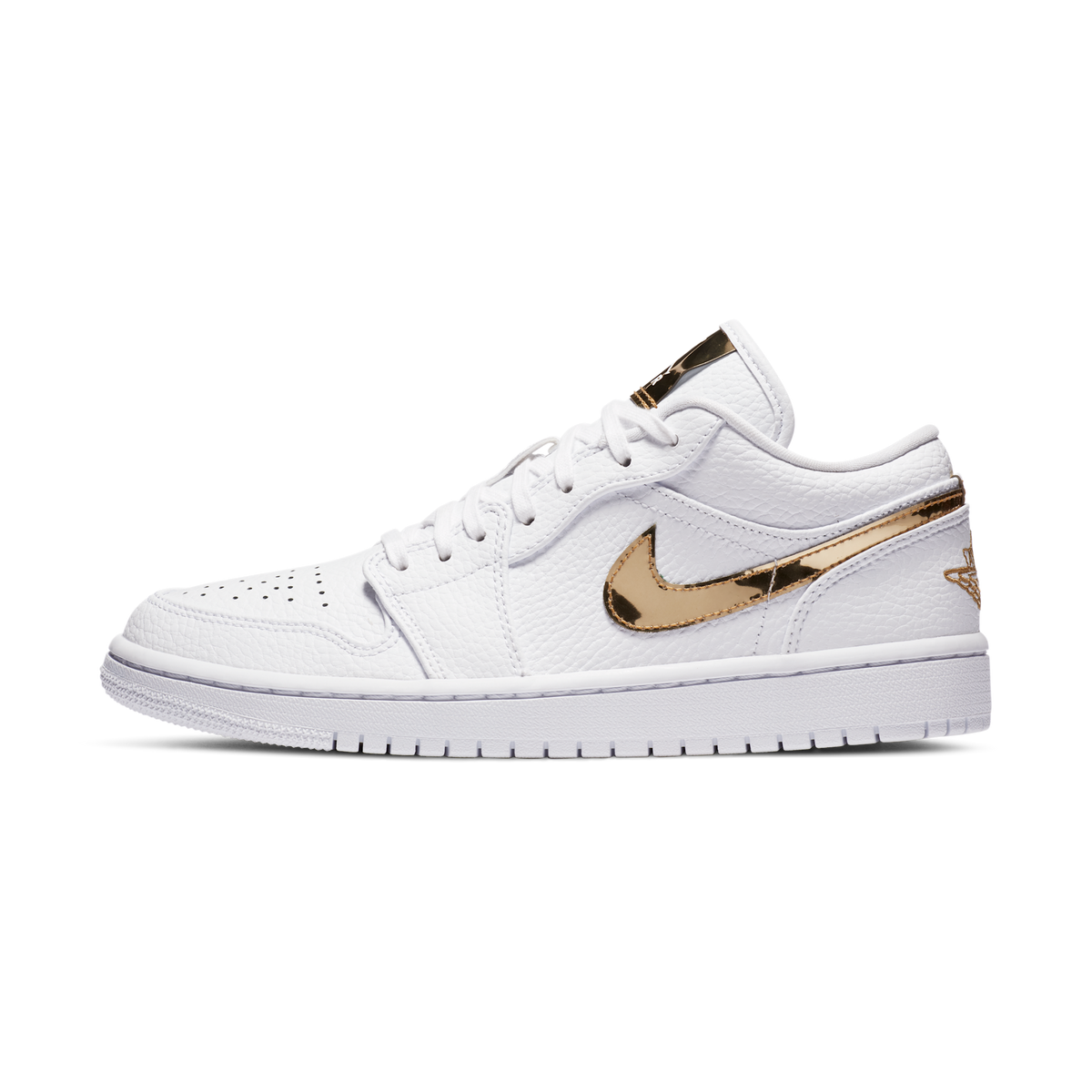 Jordan 1 Low White Metallic Gold (Women's)