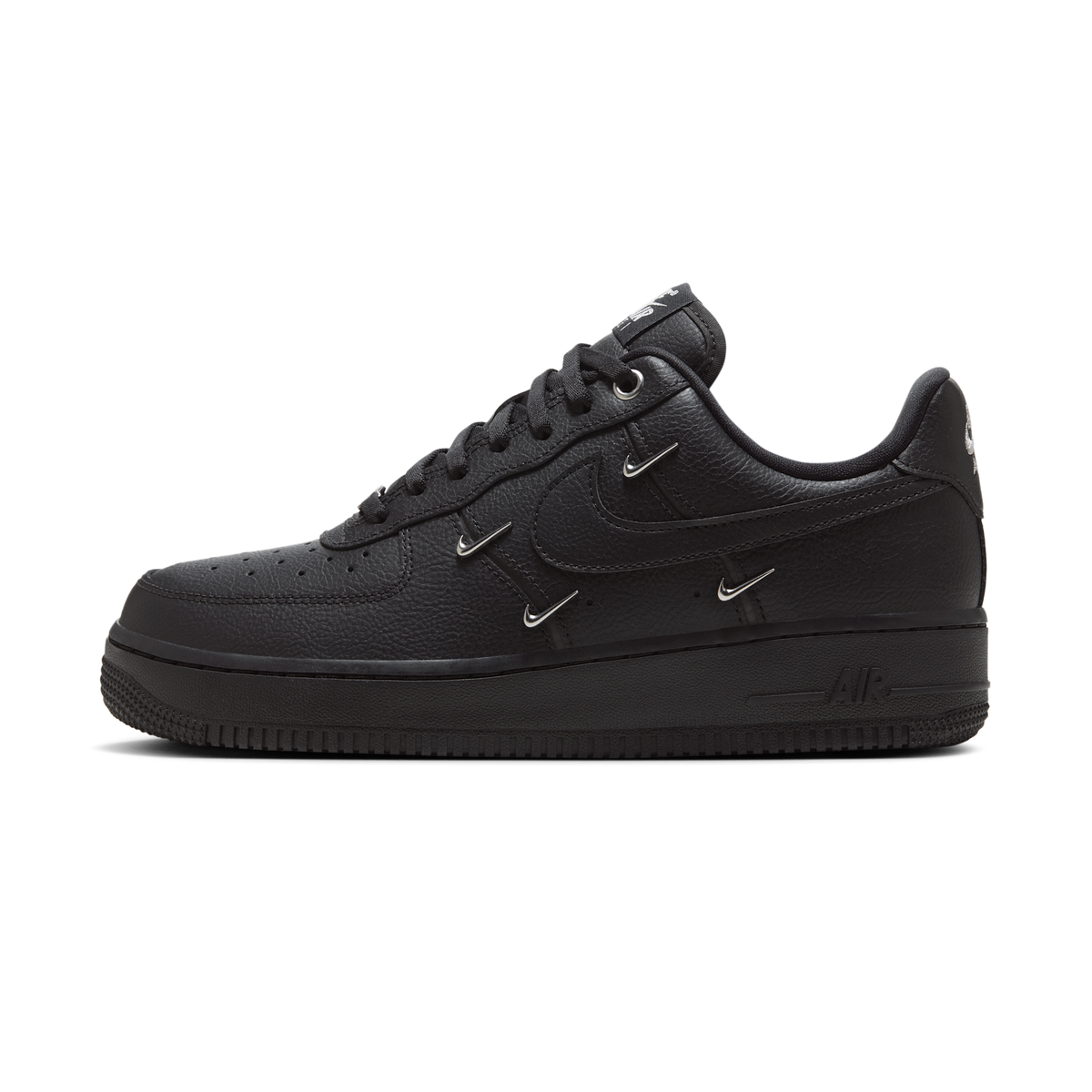 Nike Air Force 1 Low '07 LX Black Silver Mini Swoosh (Women's)