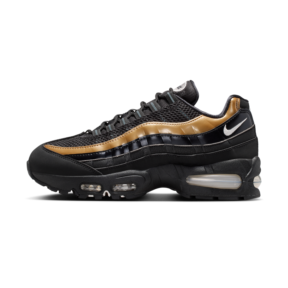 Nike Air Max 95 SE Big Bubble Black Metallic Gold (Women's)