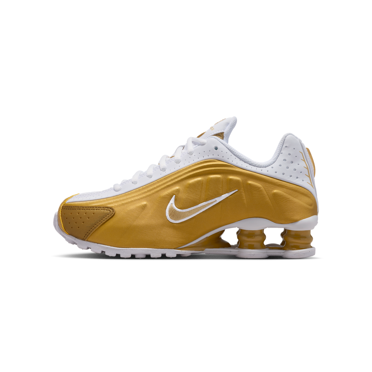Nike Shox R4 Metallic Gold White (GS)