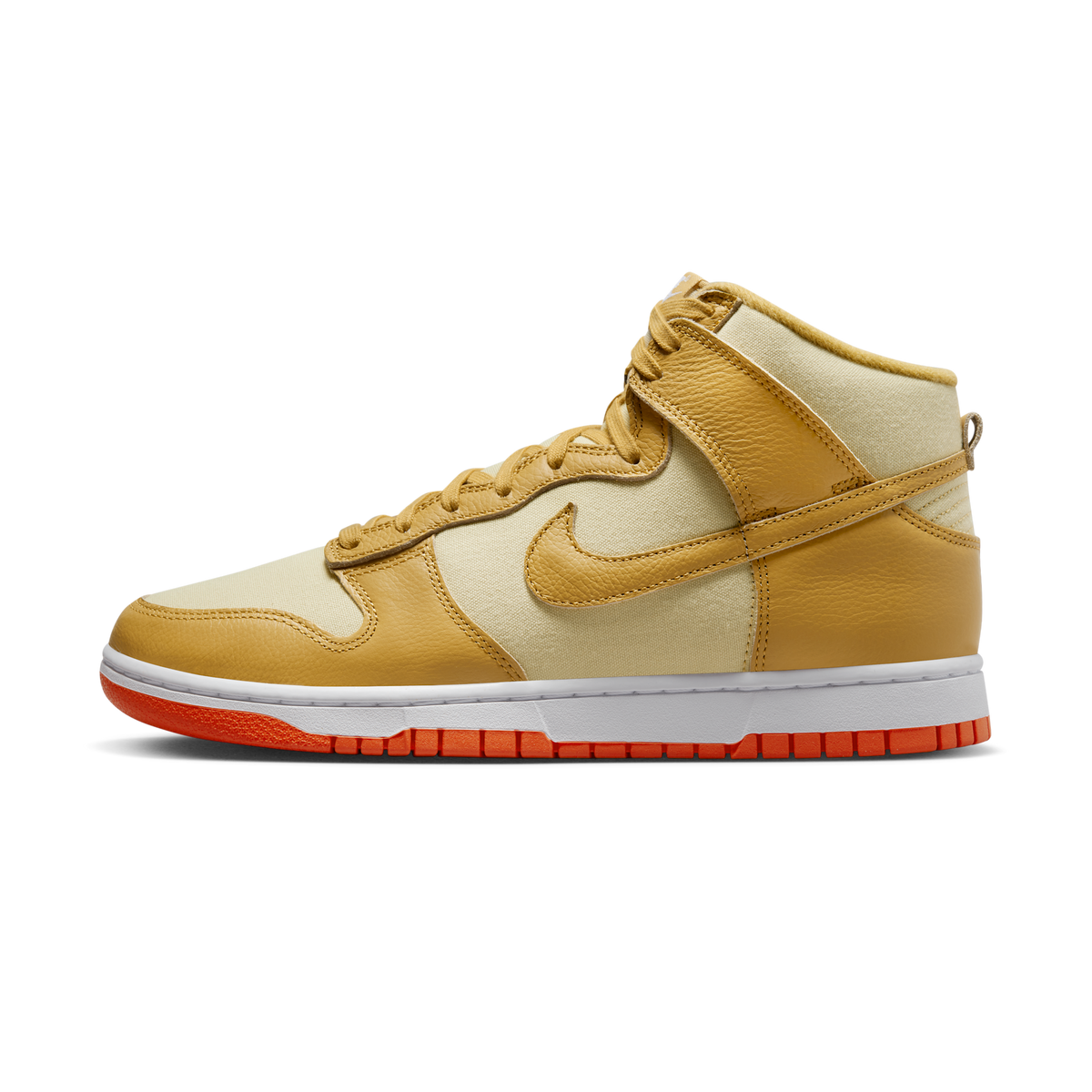 Nike Dunk High Wheat Gold Safety Orange