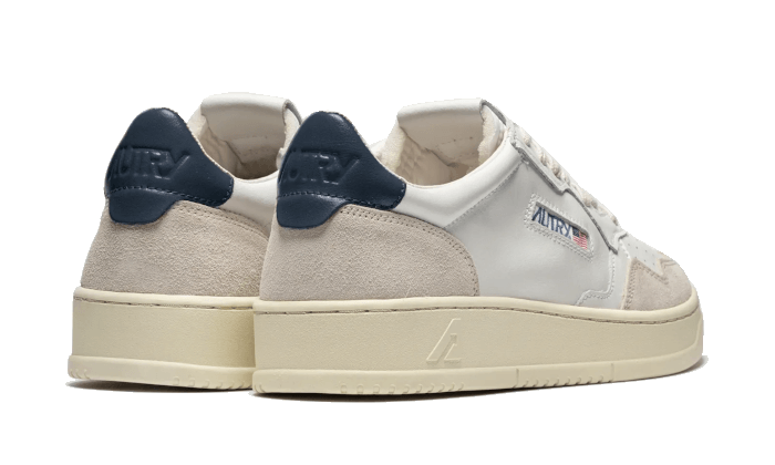 Autry Medalist Leather Suede Low White Navy