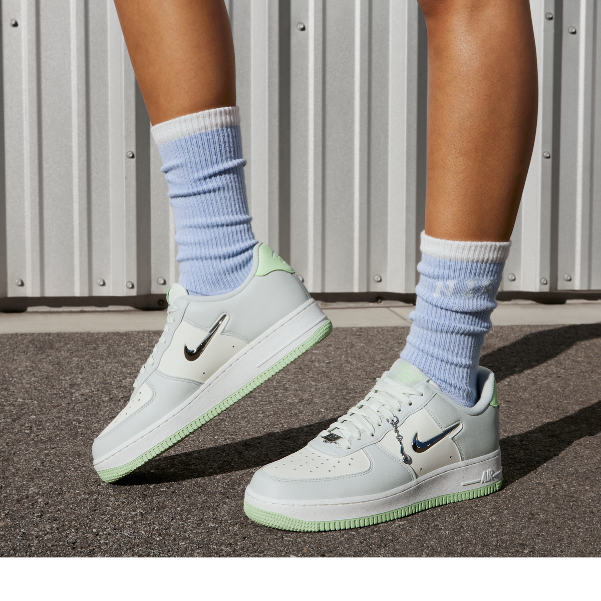 Nike Air Force 1 Low '07 SE Next Nature Sea Glass Vapor Green Liquid Metal (Women's)