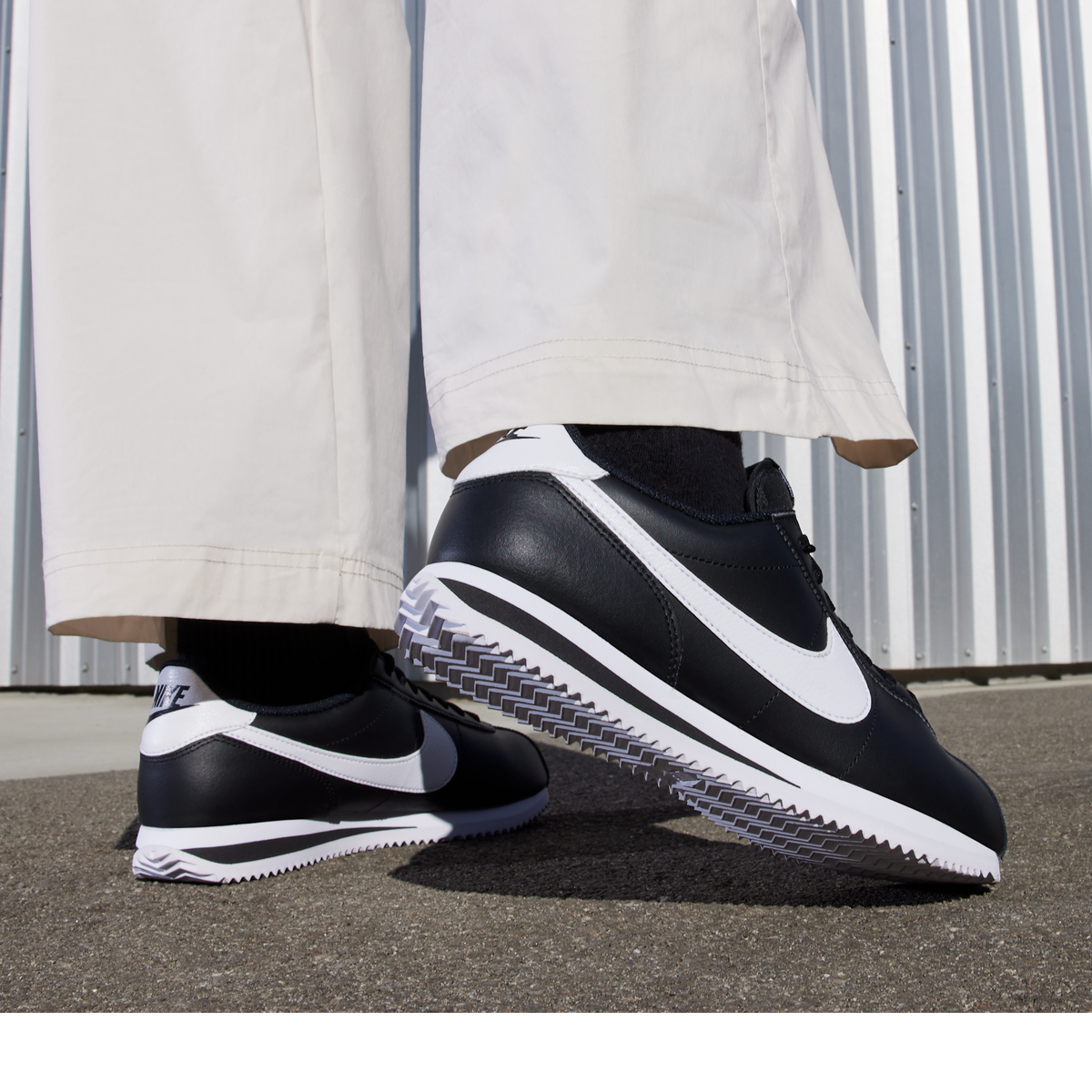 Nike Cortez Leather Black White (Women's) | DN1791-001