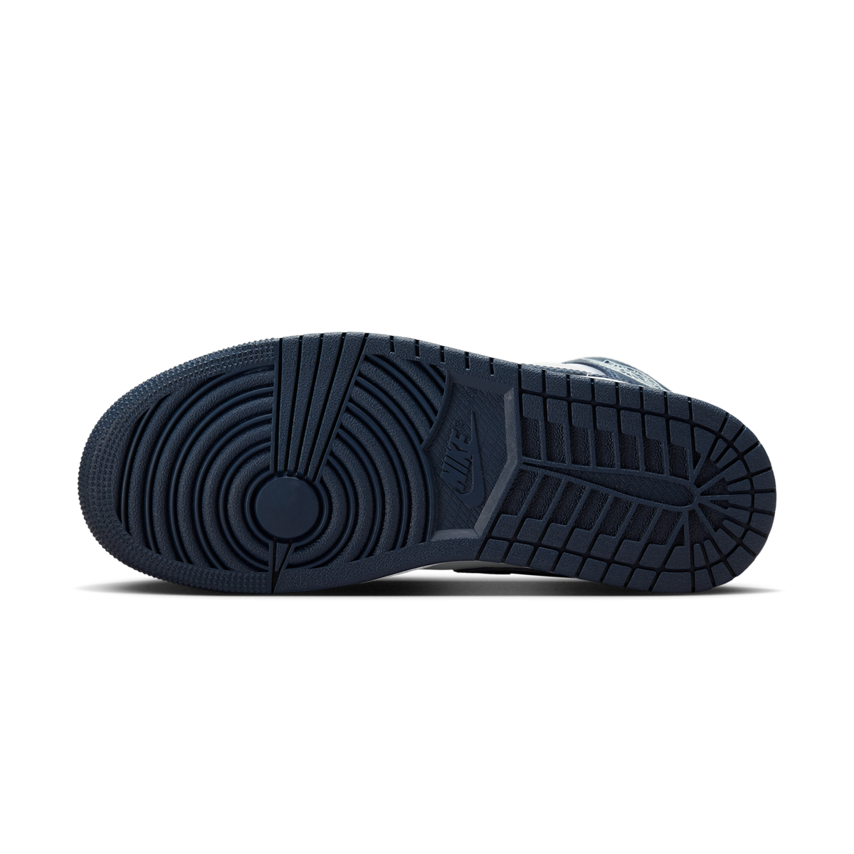 Jordan 1 Mid Football Grey White Midnight Navy (Women's)