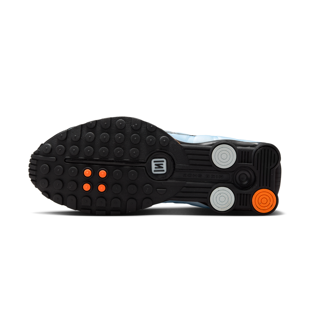 Nike Shox R4 Blue Tint Total Orange Black Metallic Silver (Women's) | AR3565-401