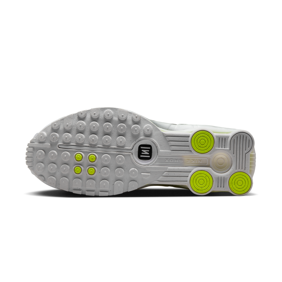 Nike Shox R4 White Metallic Silver Volt (Women's) | AR3565-102