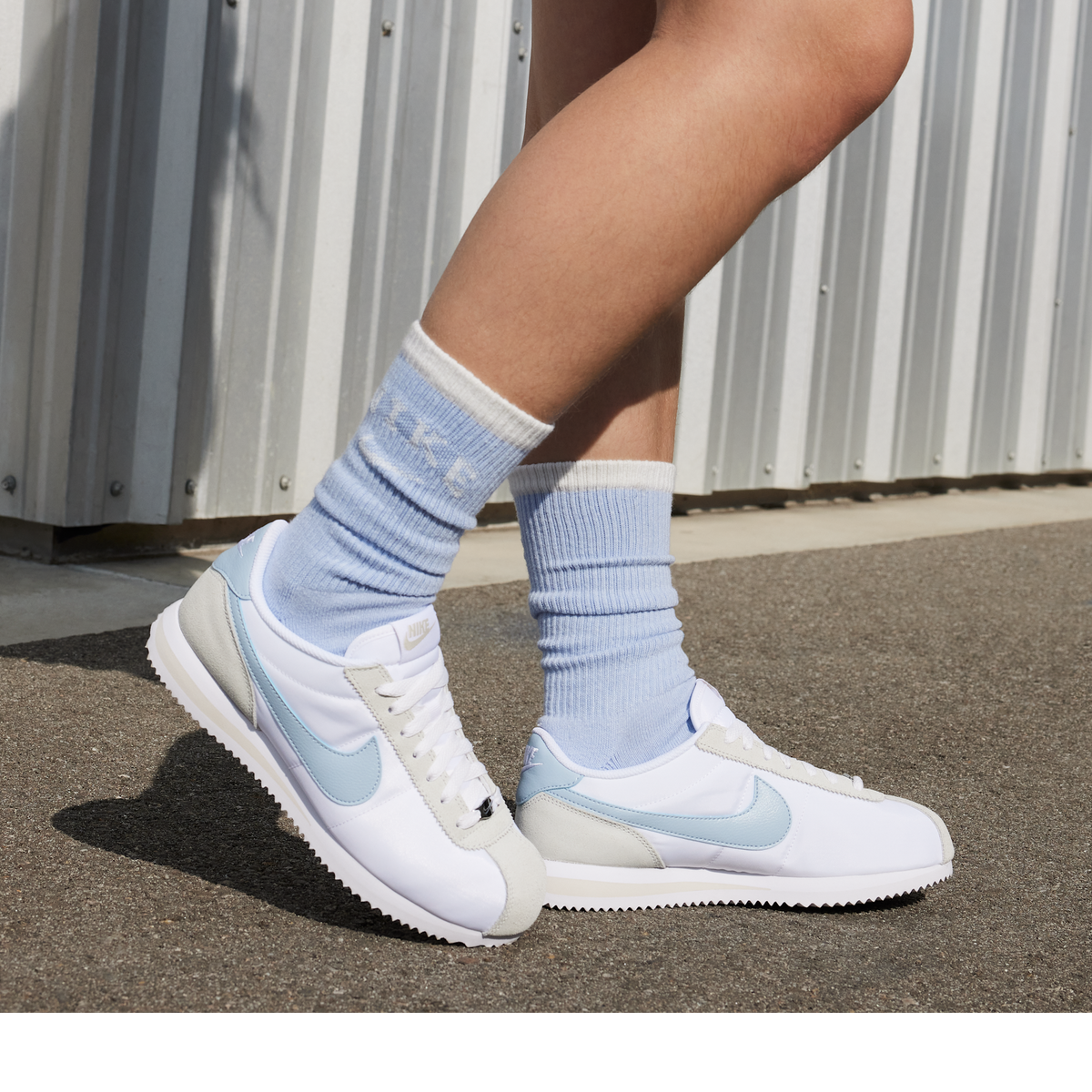 Nike Cortez Textile White Light Orewood Brown Summit White Light Armory Blue (Women's) | DZ2795-100