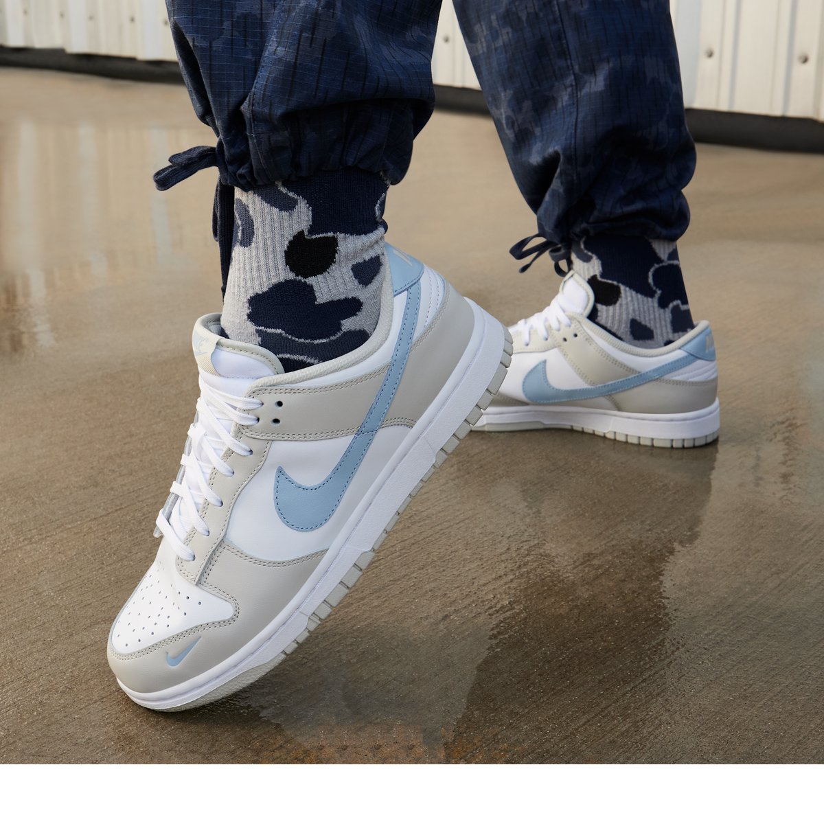 Nike Dunk Low Light Bone Armory Blue (Women's) | HF0023-100
