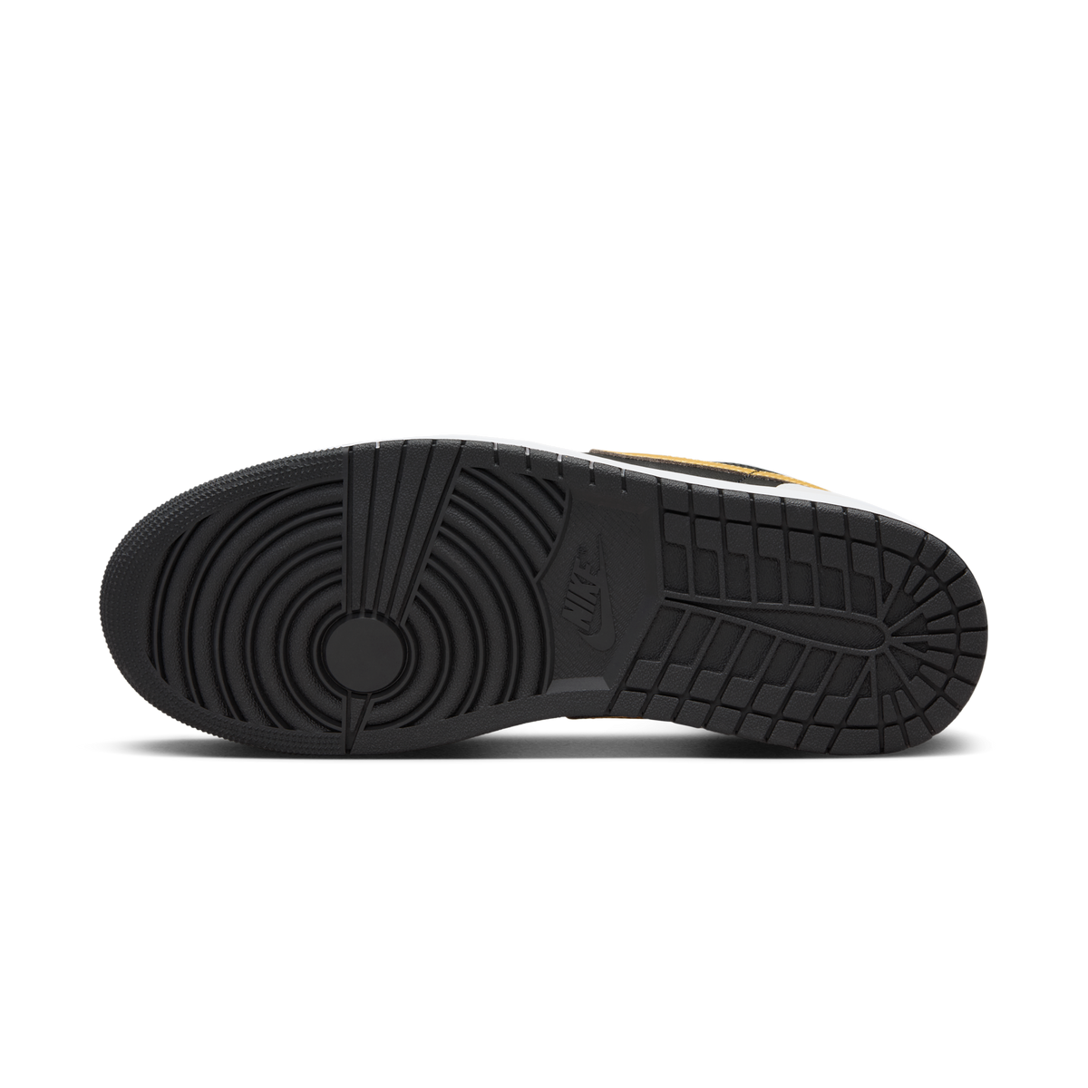 Jordan 1 Low White Black Metallic Gold Swoosh