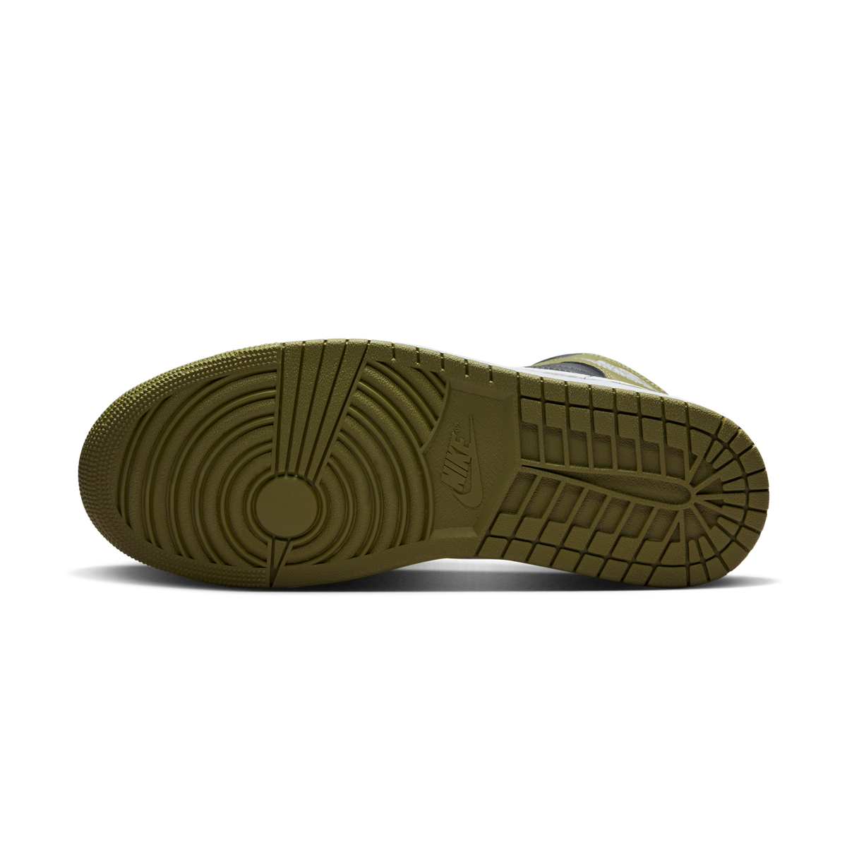 Jordan 1 Mid Black White Olive