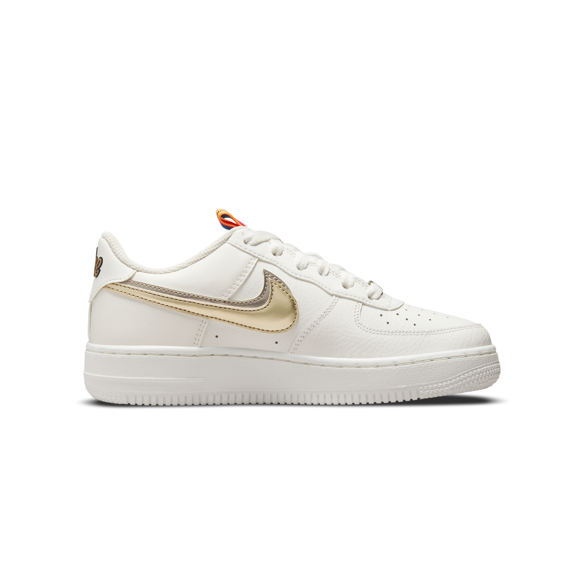 Nike Air Force 1 LV8 Double Swoosh Silver Gold (GS)
