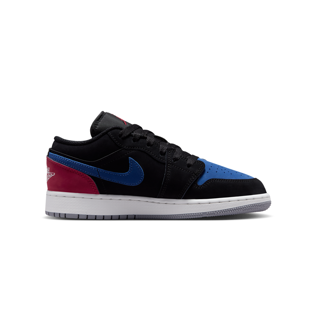 Jordan 1 Low Black True Blue Varsity Red (GS)