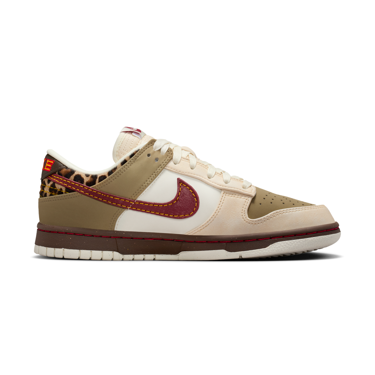 Nike Dunk Low Retro Khaki Team Red Pearl White (Women's)