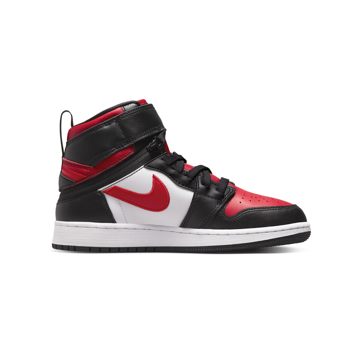 Jordan 1 High FlyEase Black White Fire Red (GS)