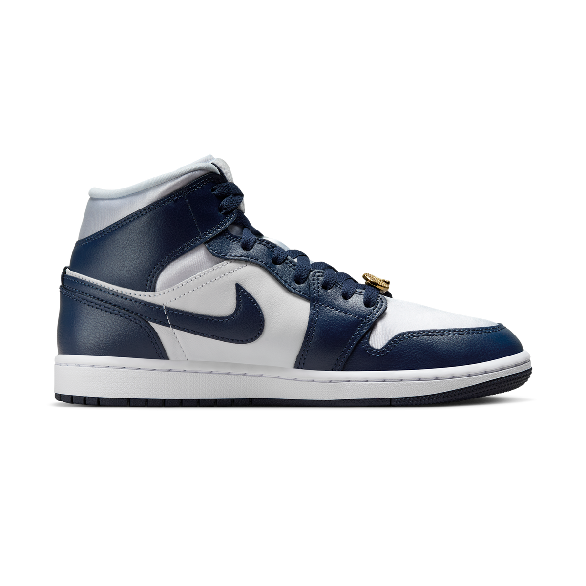 Jordan 1 Mid Football Grey White Midnight Navy (Women's)