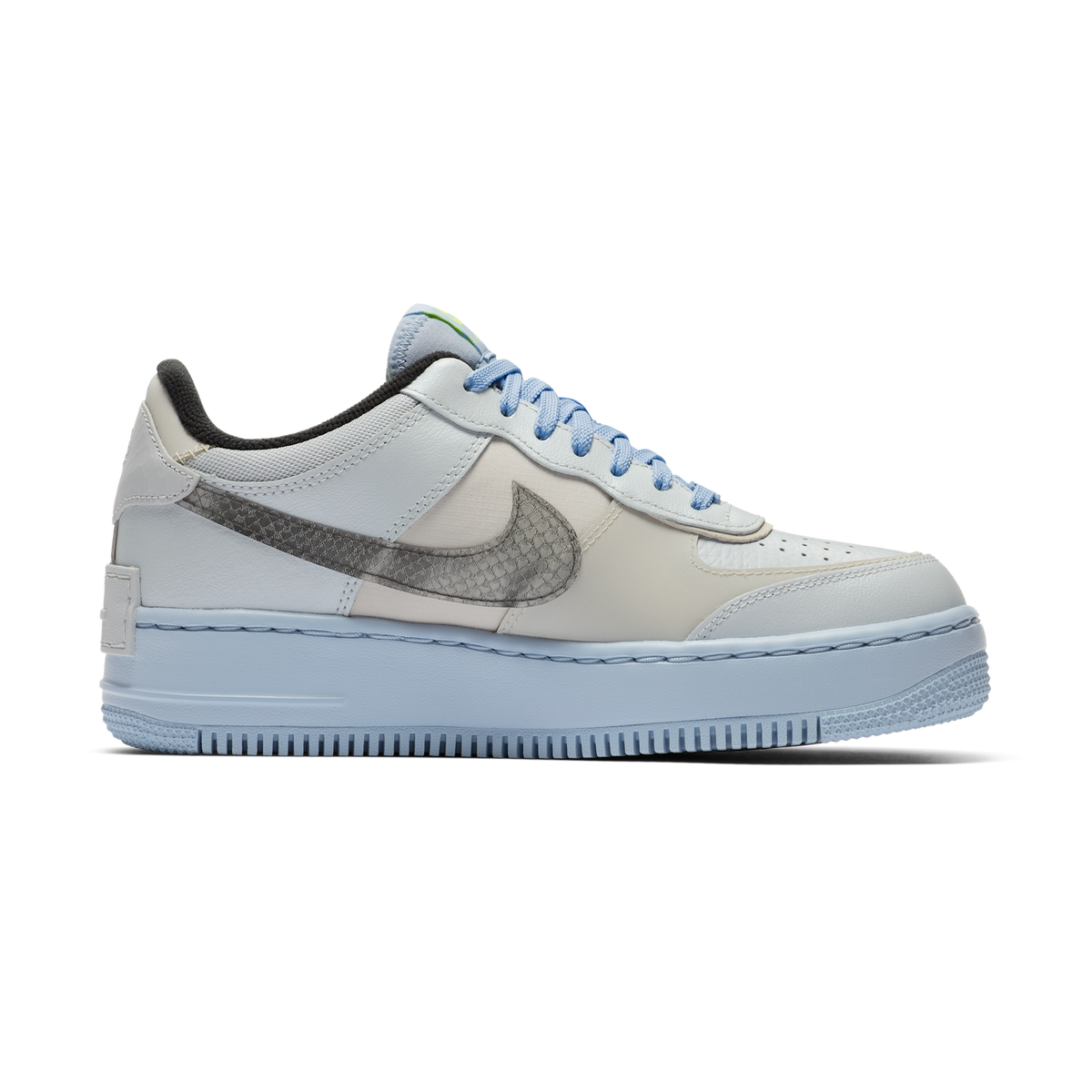 Nike Air Force 1 Low Shadow Pure Platinum Snakeskin Blue (Women's)