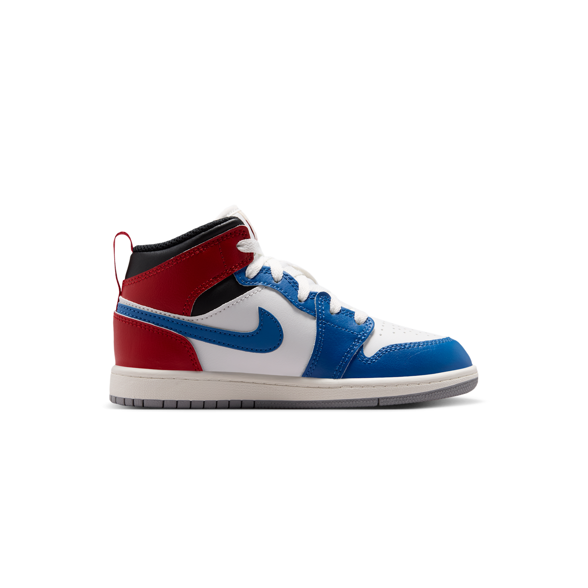 Jordan 1 Mid True Blue Varsity Red (PS)
