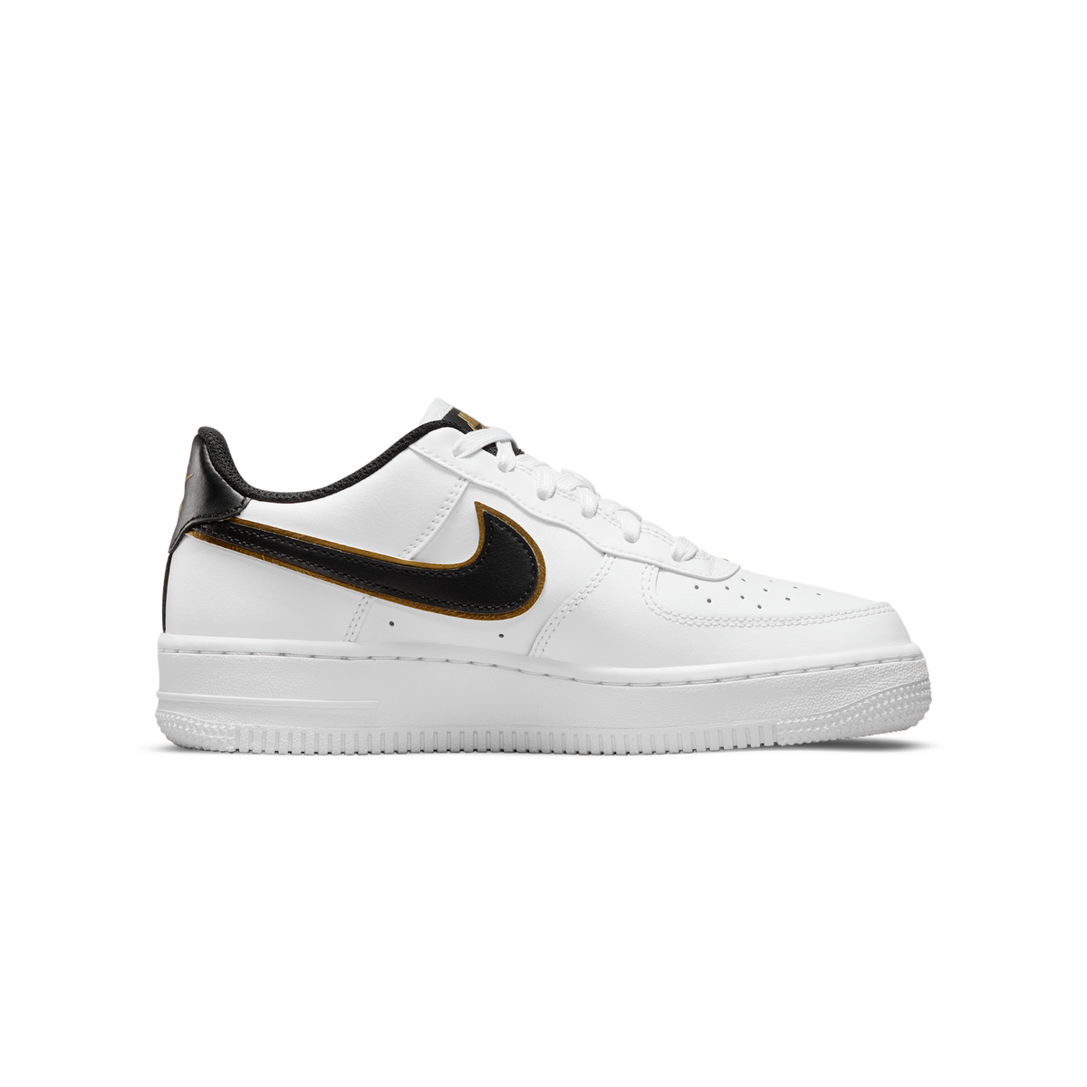 Nike Air Force 1 Low '07 LV8 Double Swoosh White Metallic Gold (GS)