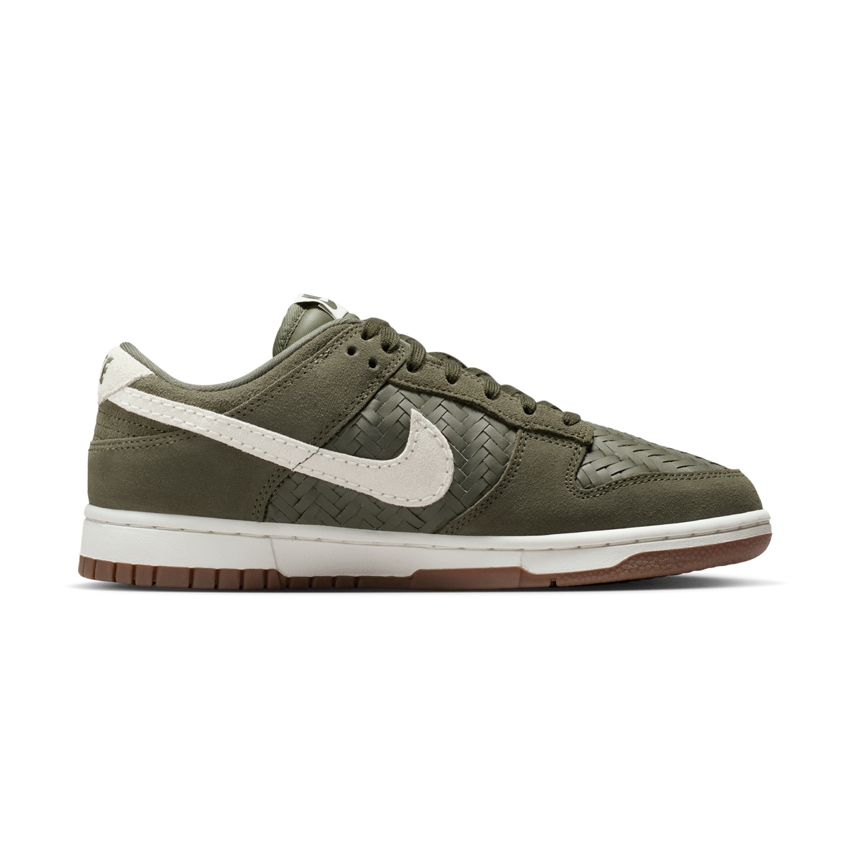 Nike Dunk Low Premium SE Woven Medium Olive Gum (Women's) | IB6161-200