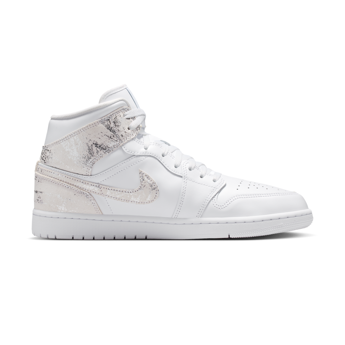 Jordan 1 Mid SE Distressed White Field Silver