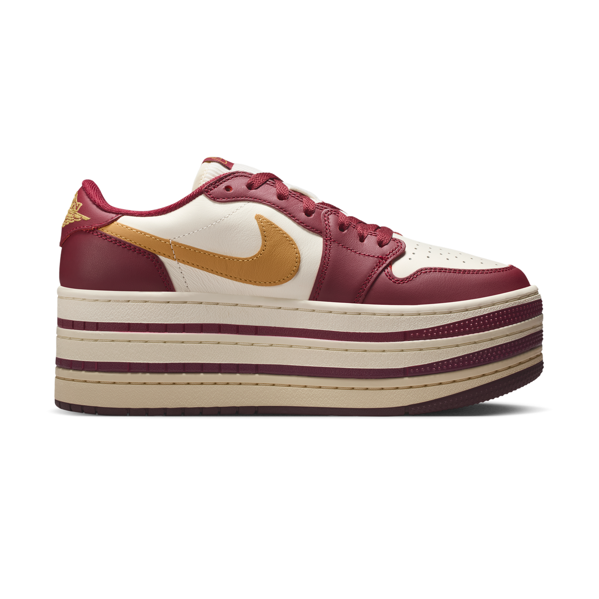 Jordan 1 Low Triple Stack Team Red Pale Ivory (Women's)