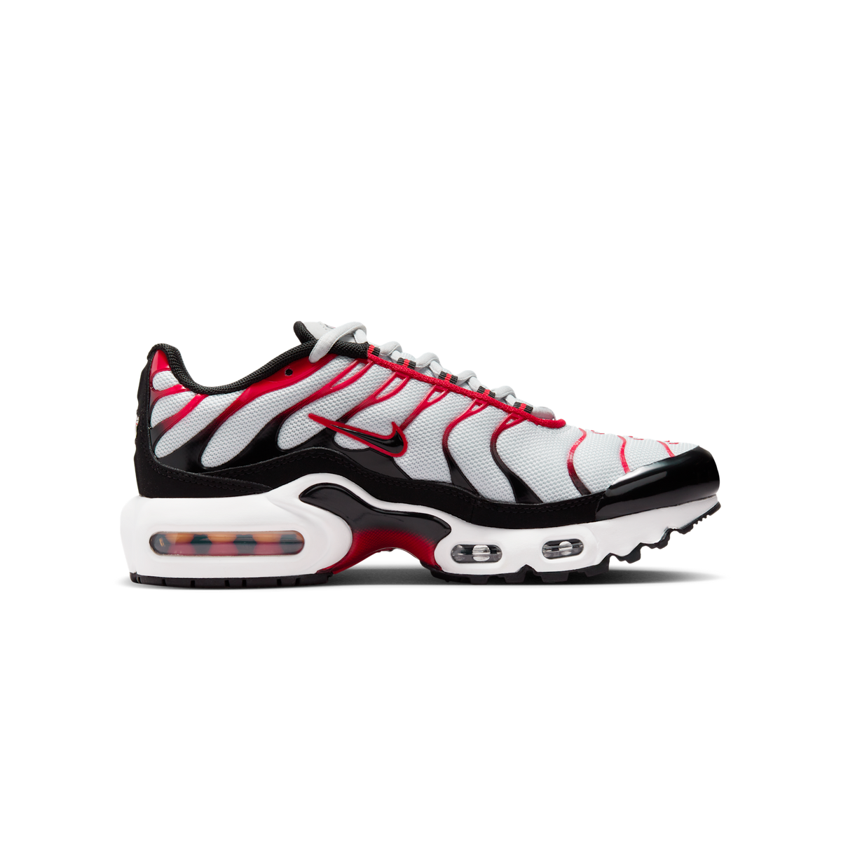 Nike Air Max Plus Pure Platinum Black White University Red (GS) | CD0609-027