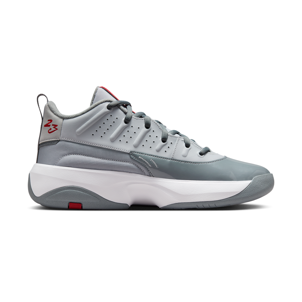 Jordan Max Aura 7 Wolf Grey Varsity Red