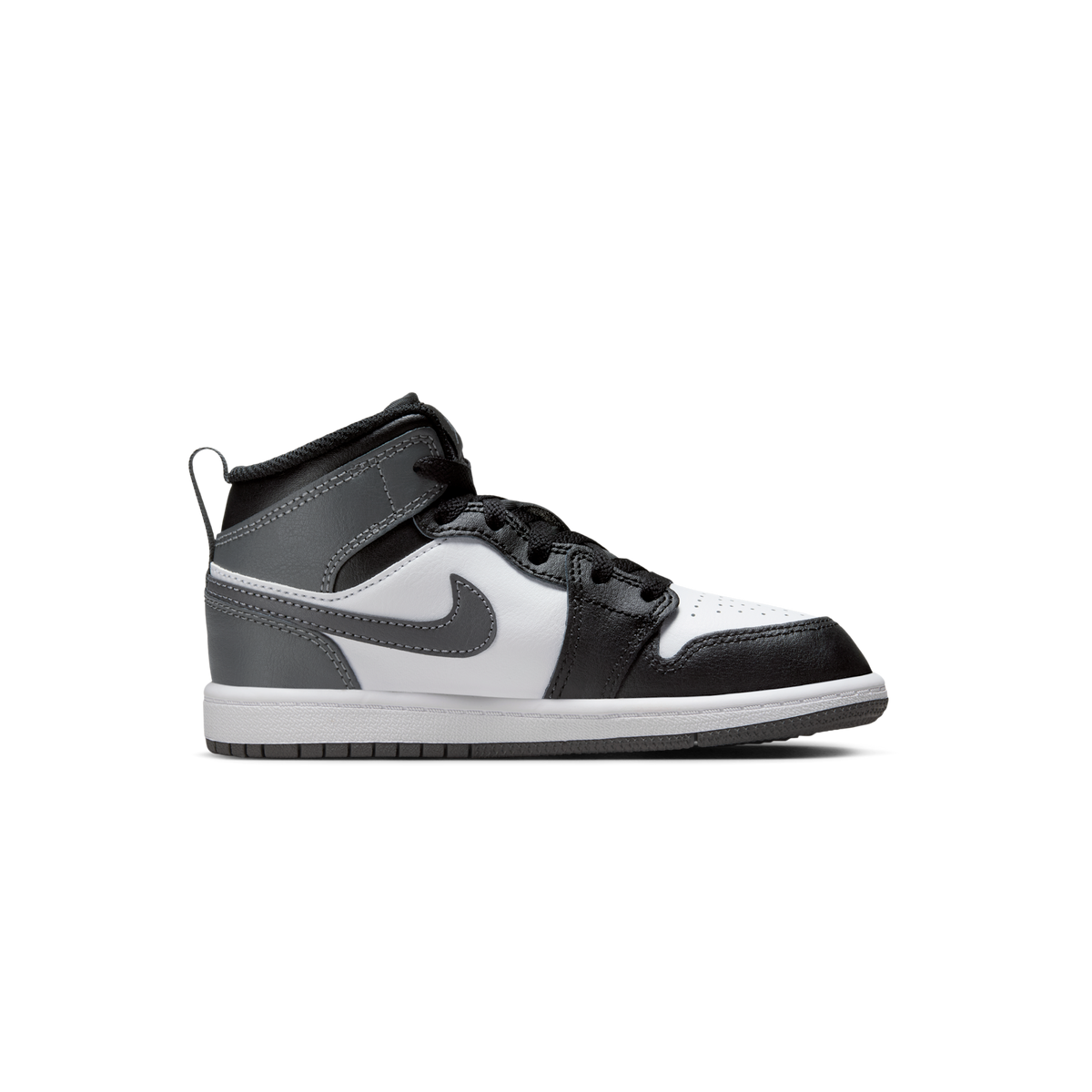 Jordan 1 Mid Black White Iron Grey (PS)