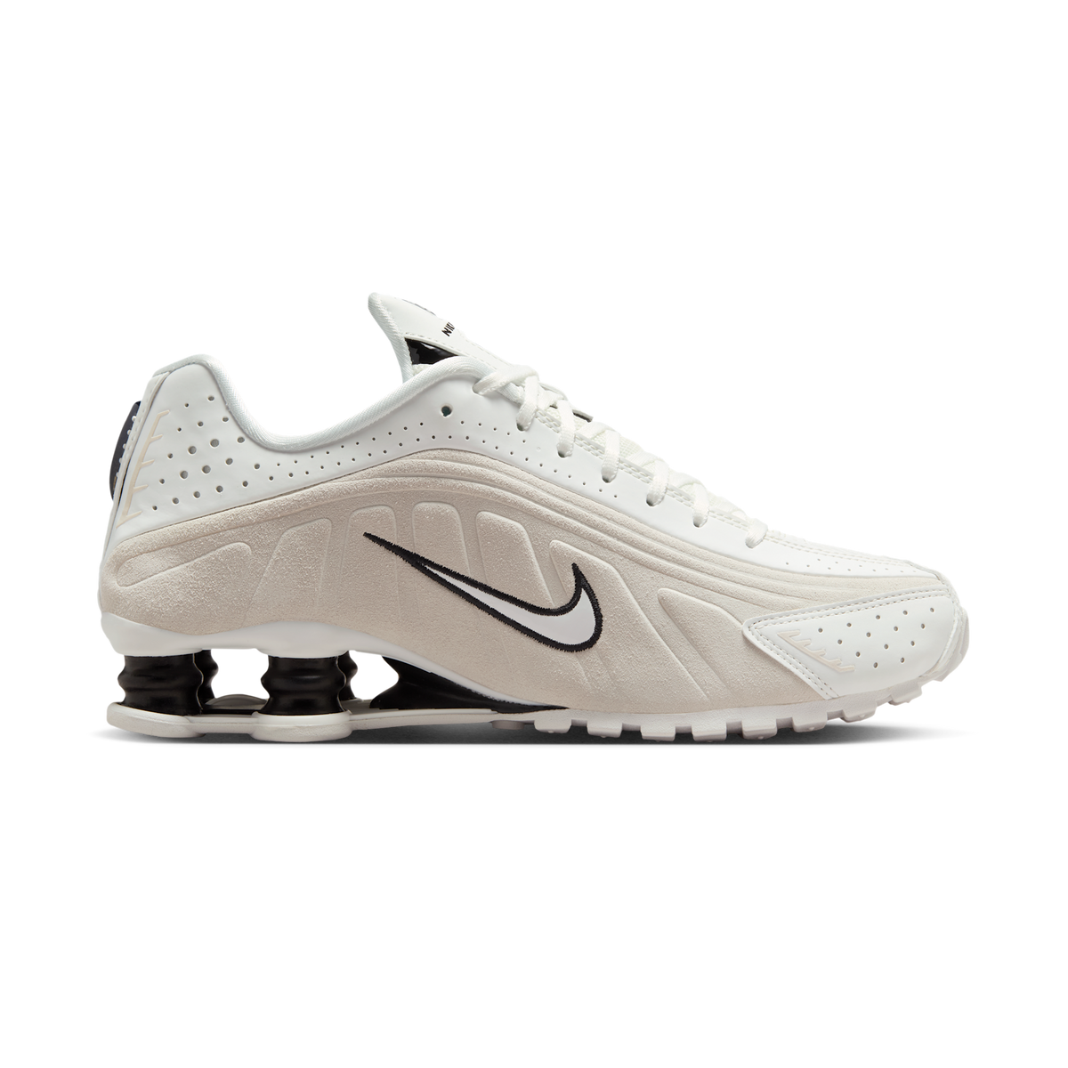 Nike Shox R4 White Black Suede (Women's) | HQ7739-100