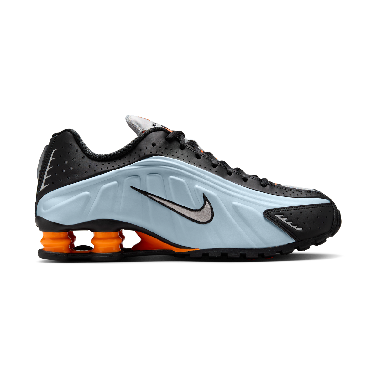 Nike Shox R4 Blue Tint Total Orange Black Metallic Silver (Women's) | AR3565-401