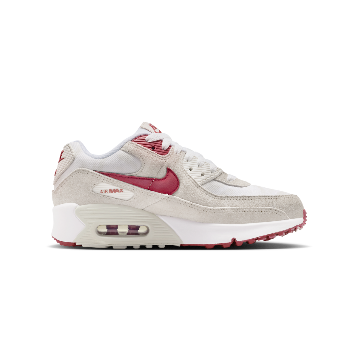 Nike Air Max 90 SE White Light Bone Crimson (GS)
