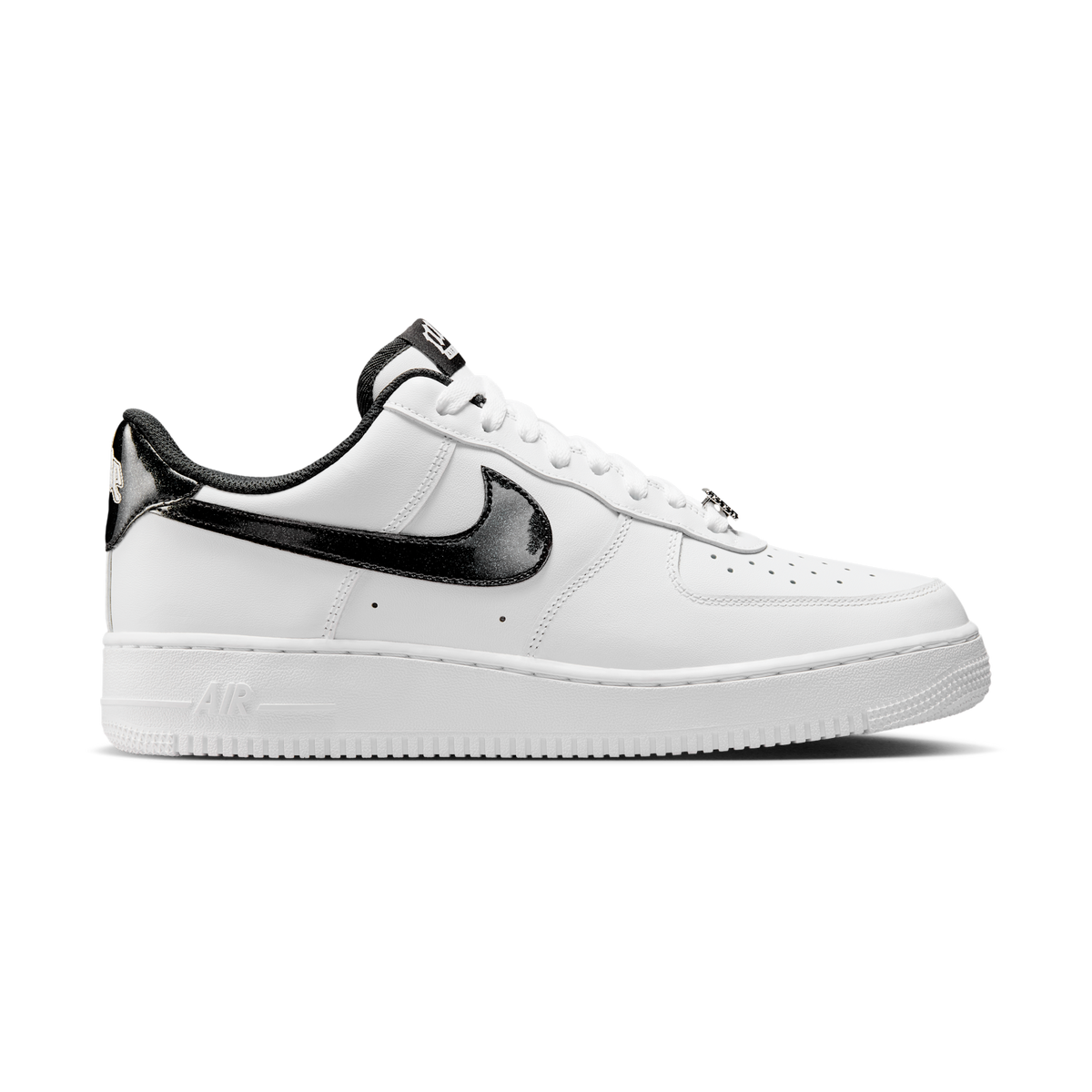 Nike Air Force 1 Low '07 LV8 White Black Glitter Swoosh