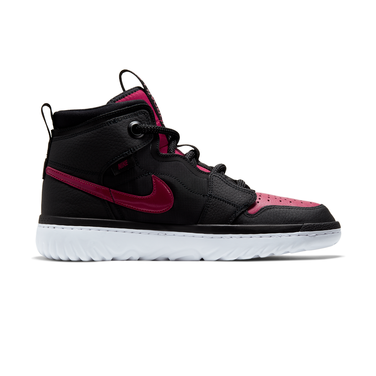Jordan 1 High React Black Noble Red