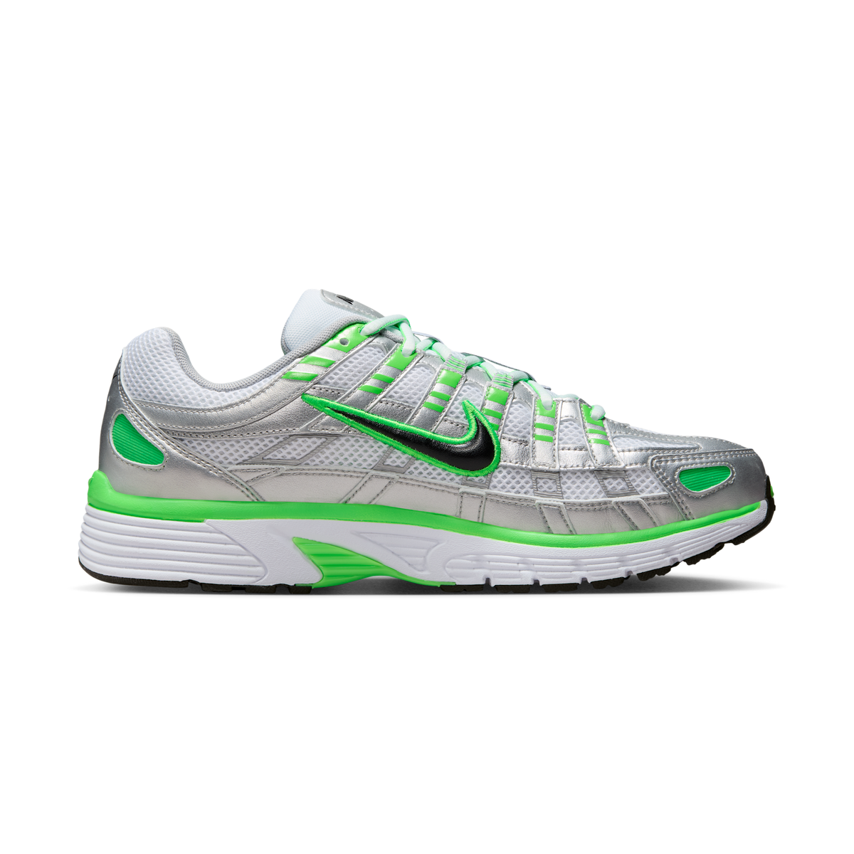 Nike P-6000 SE Metallic Silver White Green Strike