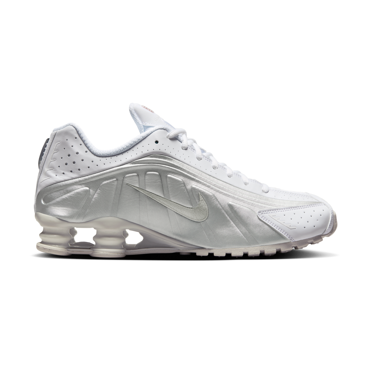 Nike Shox R4 White Bright Crimson Metallic Silver