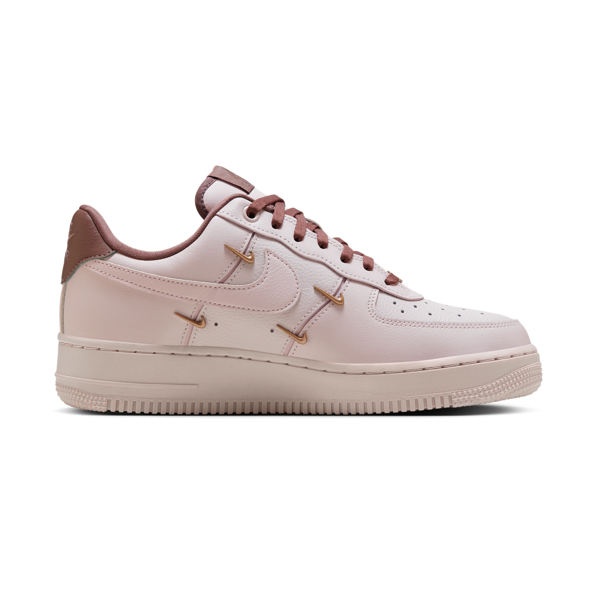 Nike Air Force 1 '07 LX CN Pink Oxford Gold Mini Swooshes (Women's)