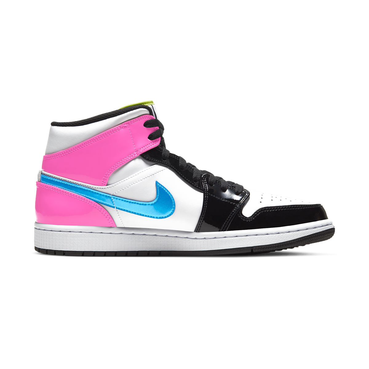 Jordan 1 Mid White Black Cyber Pink
