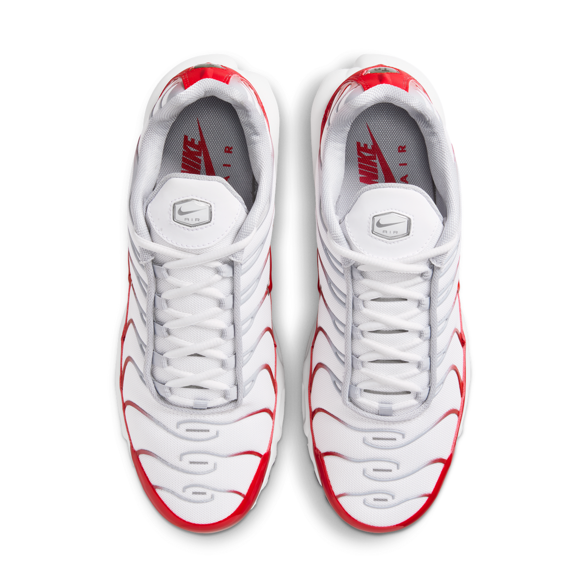 Nike Air Max Plus White University Red Wolf Grey