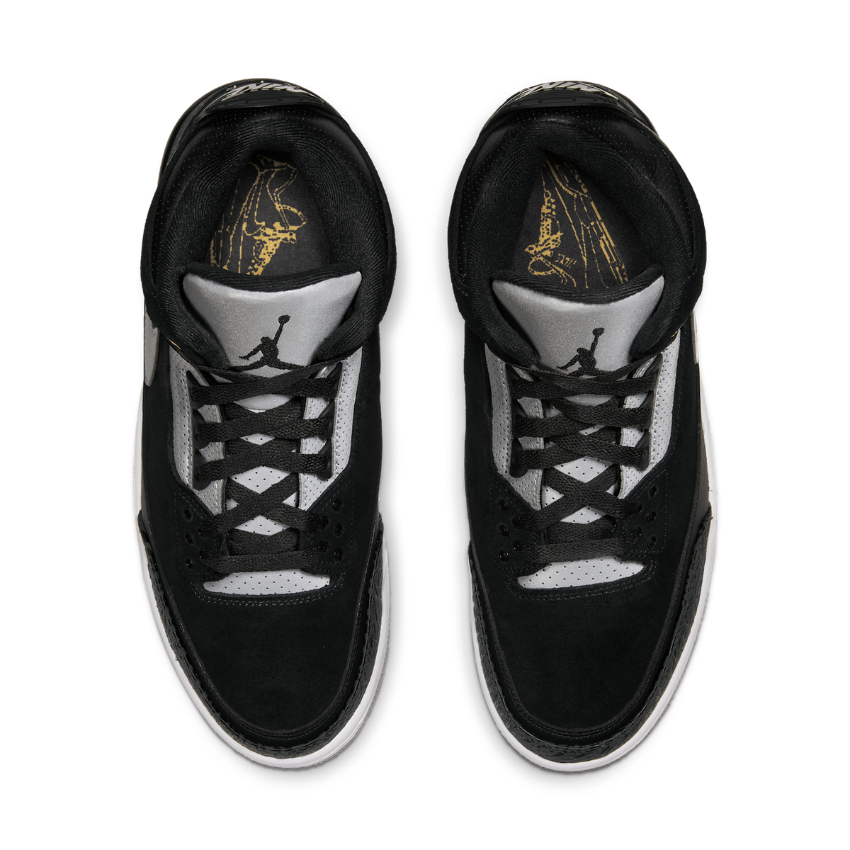 Jordan 3 Retro Tinker Black Cement Gold