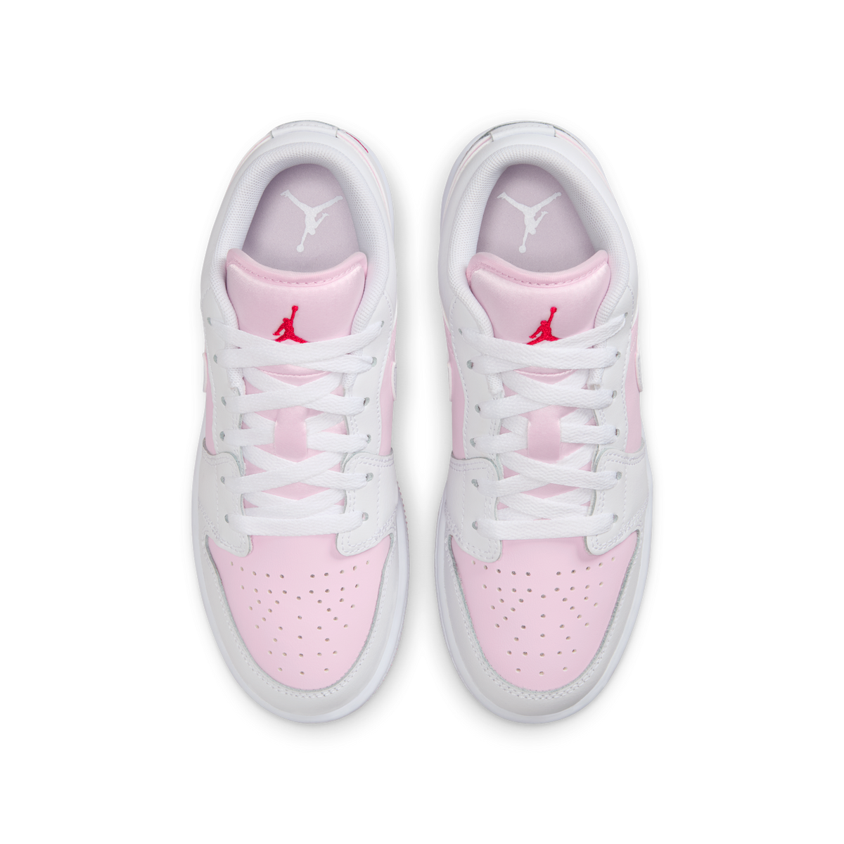 Jordan 1 Low Pink Foam Fire Red White (GS)