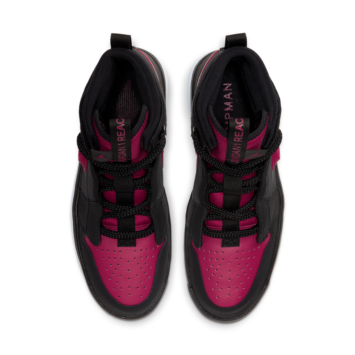 Jordan 1 High React Black Noble Red
