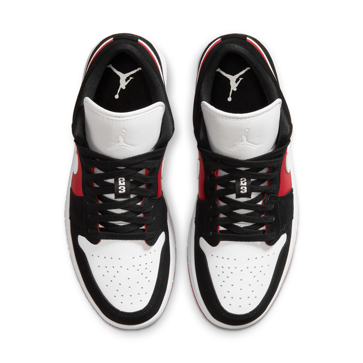 Jordan 1 Low Black White Gym Red (Women's)