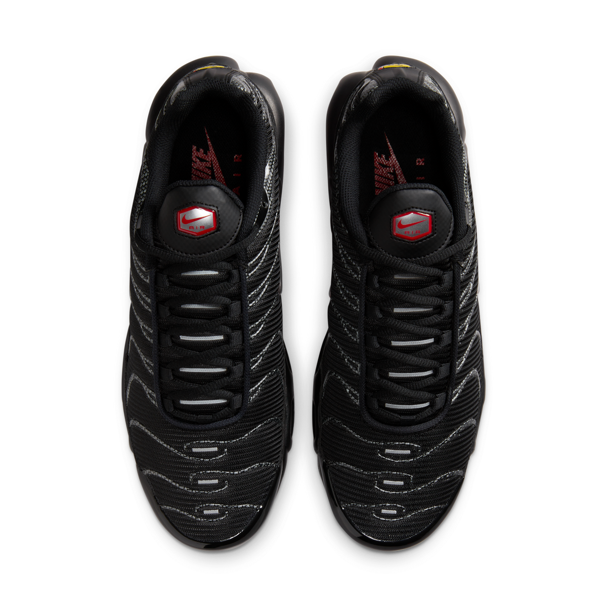 Nike Air Max Plus Black University Red Metallic Silver