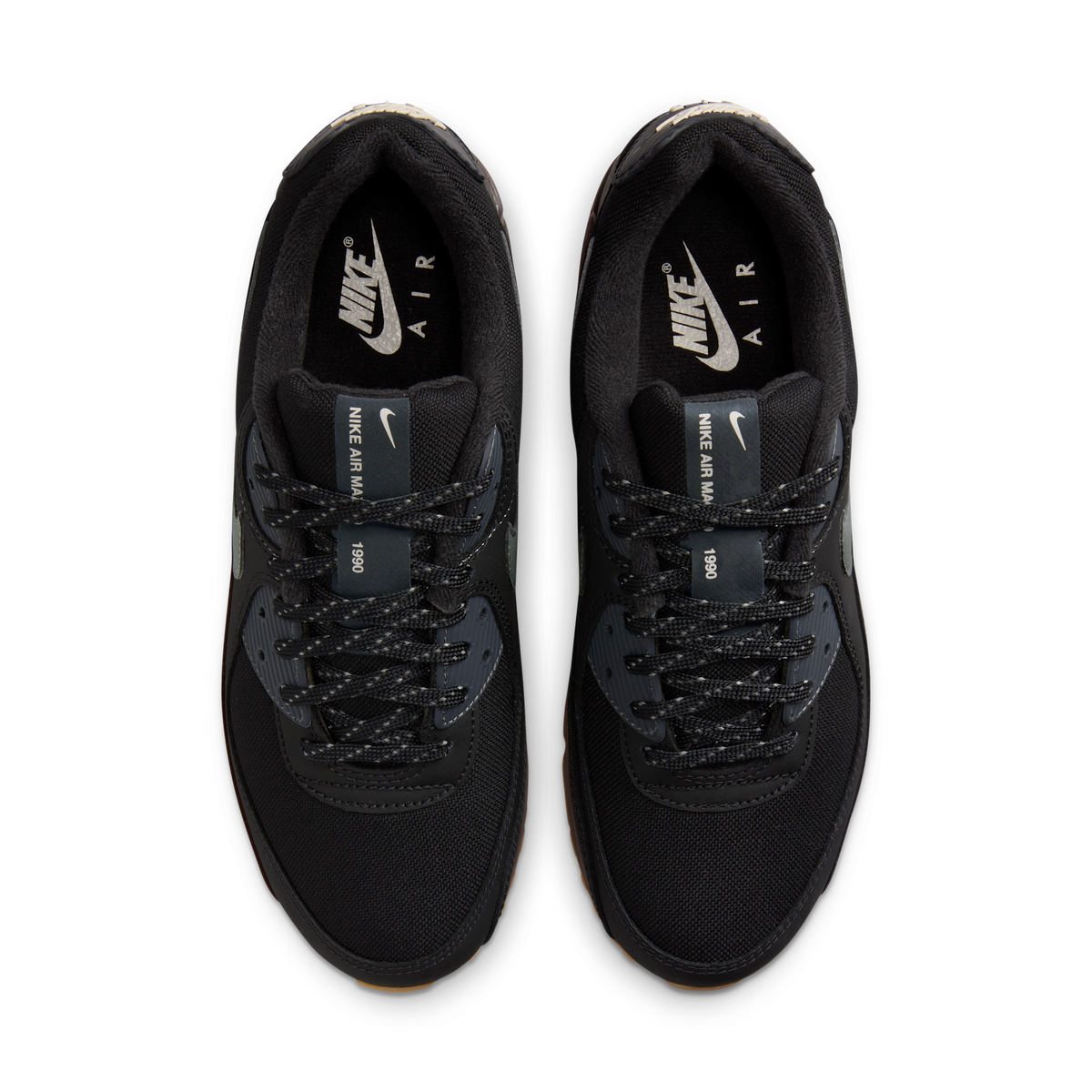 Nike Air Max 90 Black Smoke Grey Gum Reflective